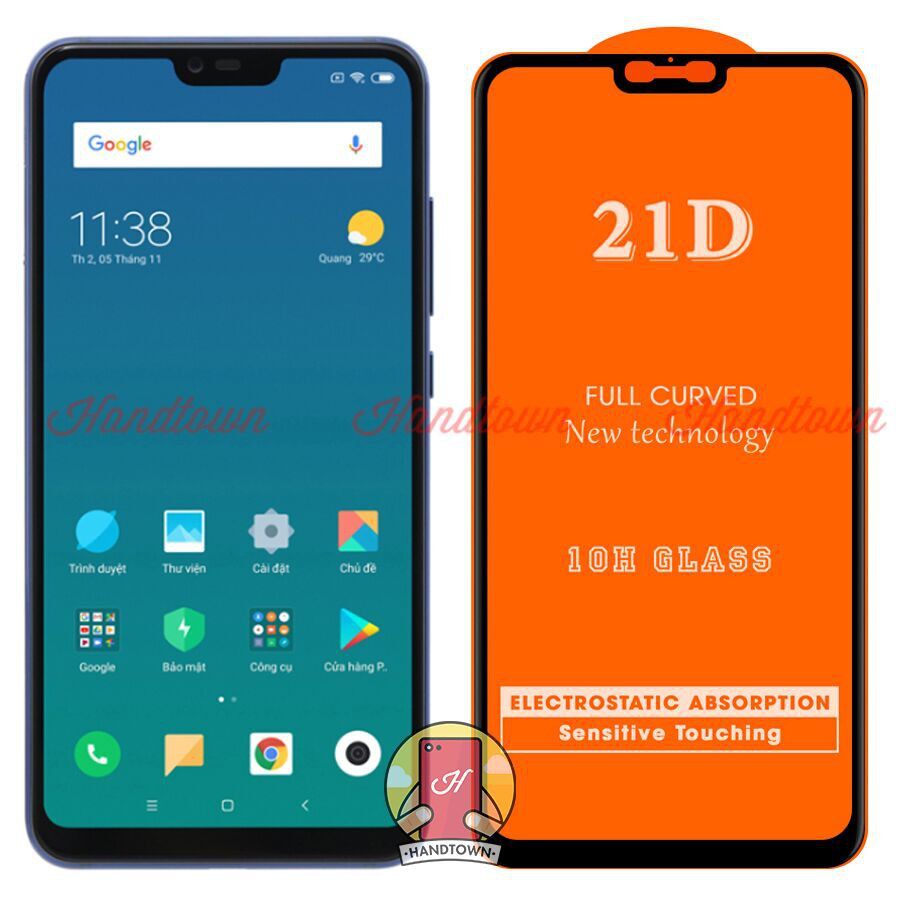 Kính Cường lực Vivo V9 / V9 Youth Full màn hình 21D Handtown SIÊU BỀN