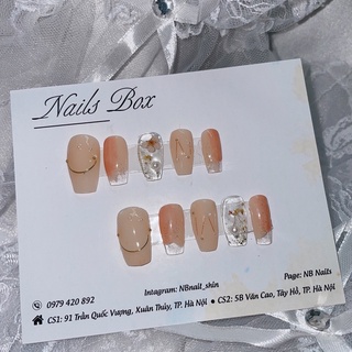 nailbox mẫu shop tự chụp,màu thạch anh nude nhẹ nhàng tôn da,chất móng mỏng nhẹ