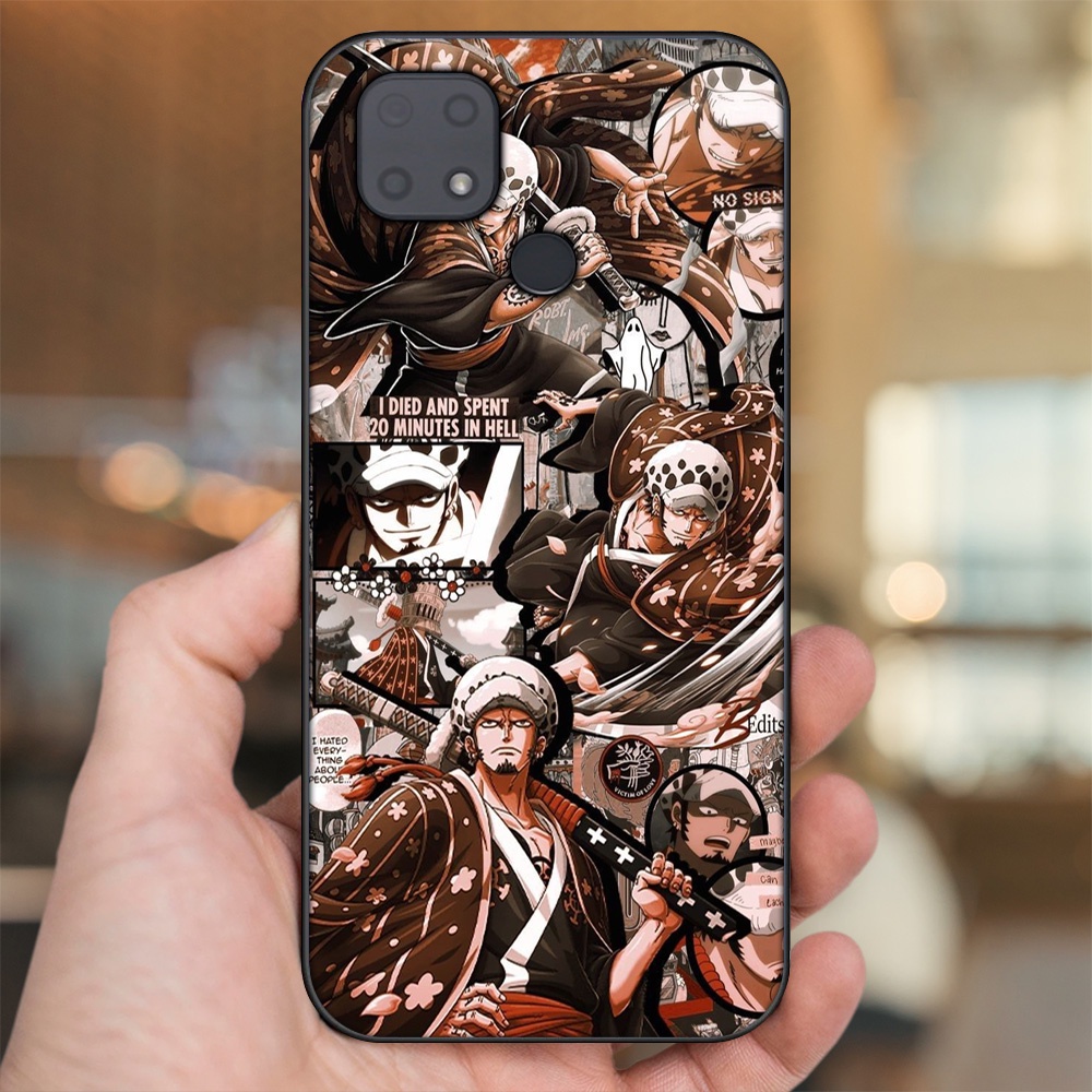 Ốp lưng Xiaomi Redmi 10C viền đen in hình Law One Piece