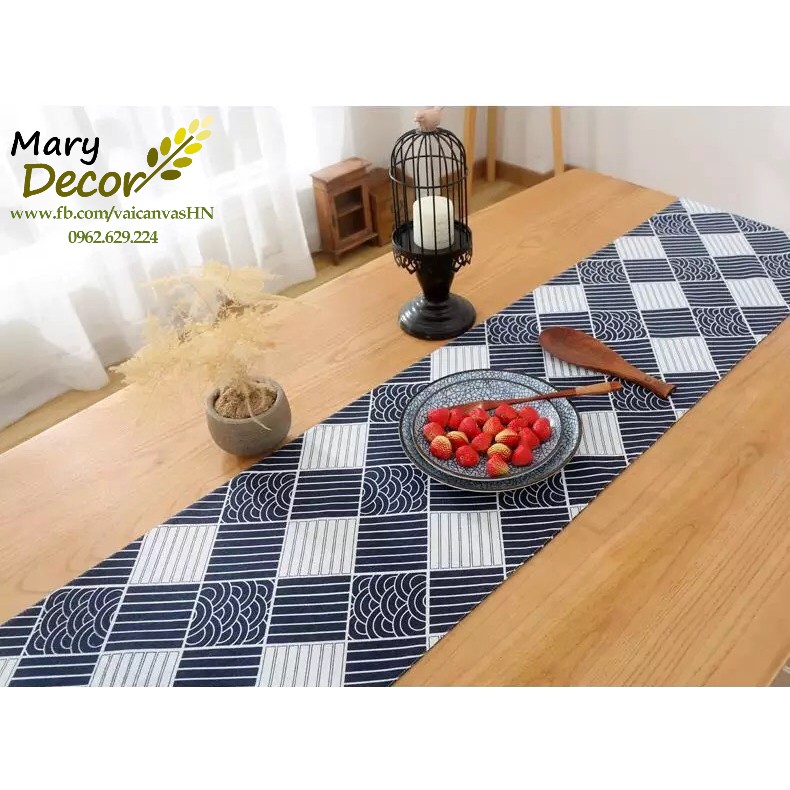 KHĂN RUNNER MARY DECOR - SÓNG NHẬT BẢN KR-B07