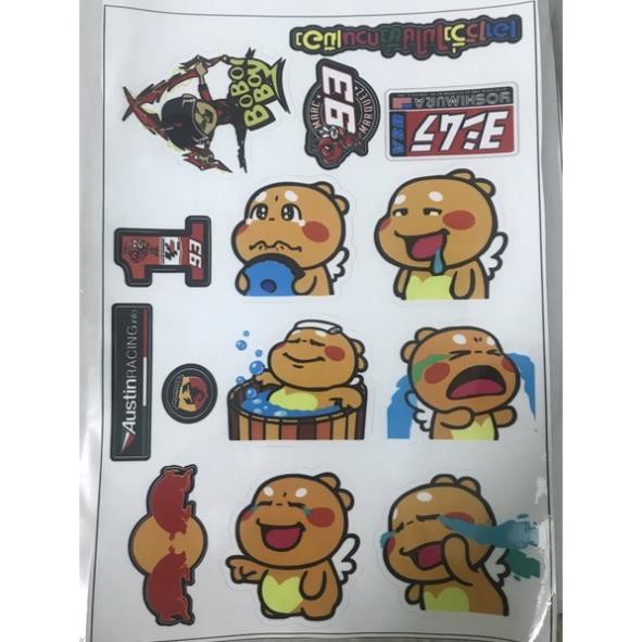 Tem dán nổi xe máy, logo sticker facebook