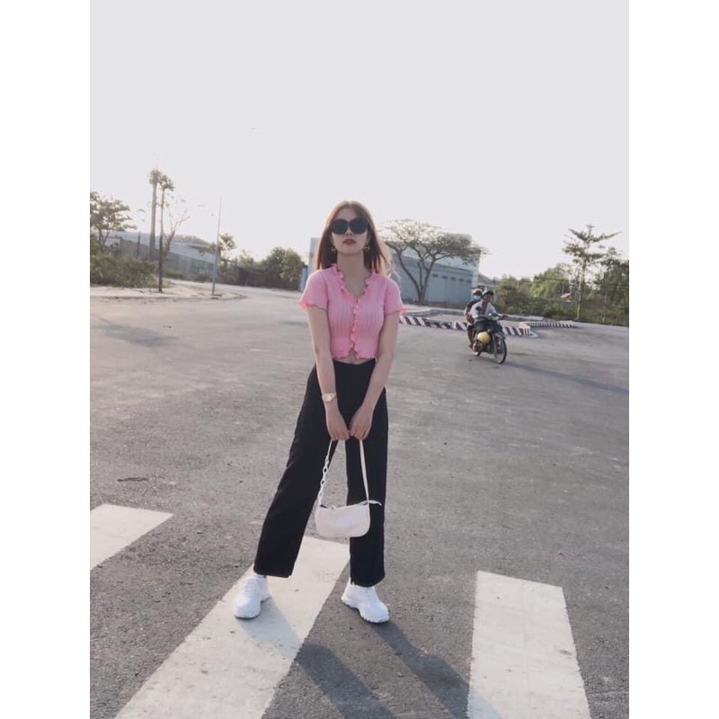 ÁO CROPTOP CUỐN BIÊN