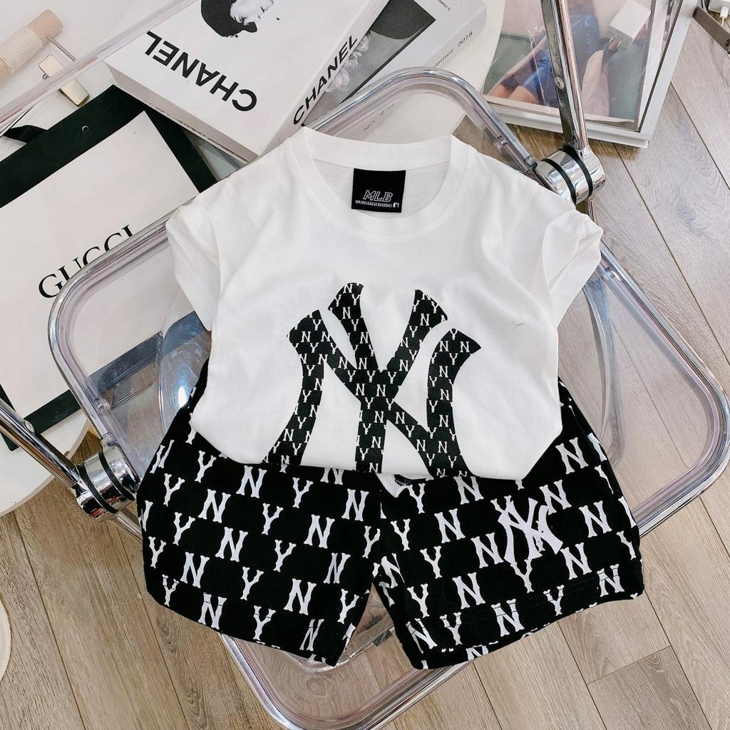 Bộ hè bé trai,Bộ cộc tay bé trai chất cotton NY Chú chó cực đẹp cho bé QATEA20, Quần áo trẻ em từ 7-18kg_Binbon kids