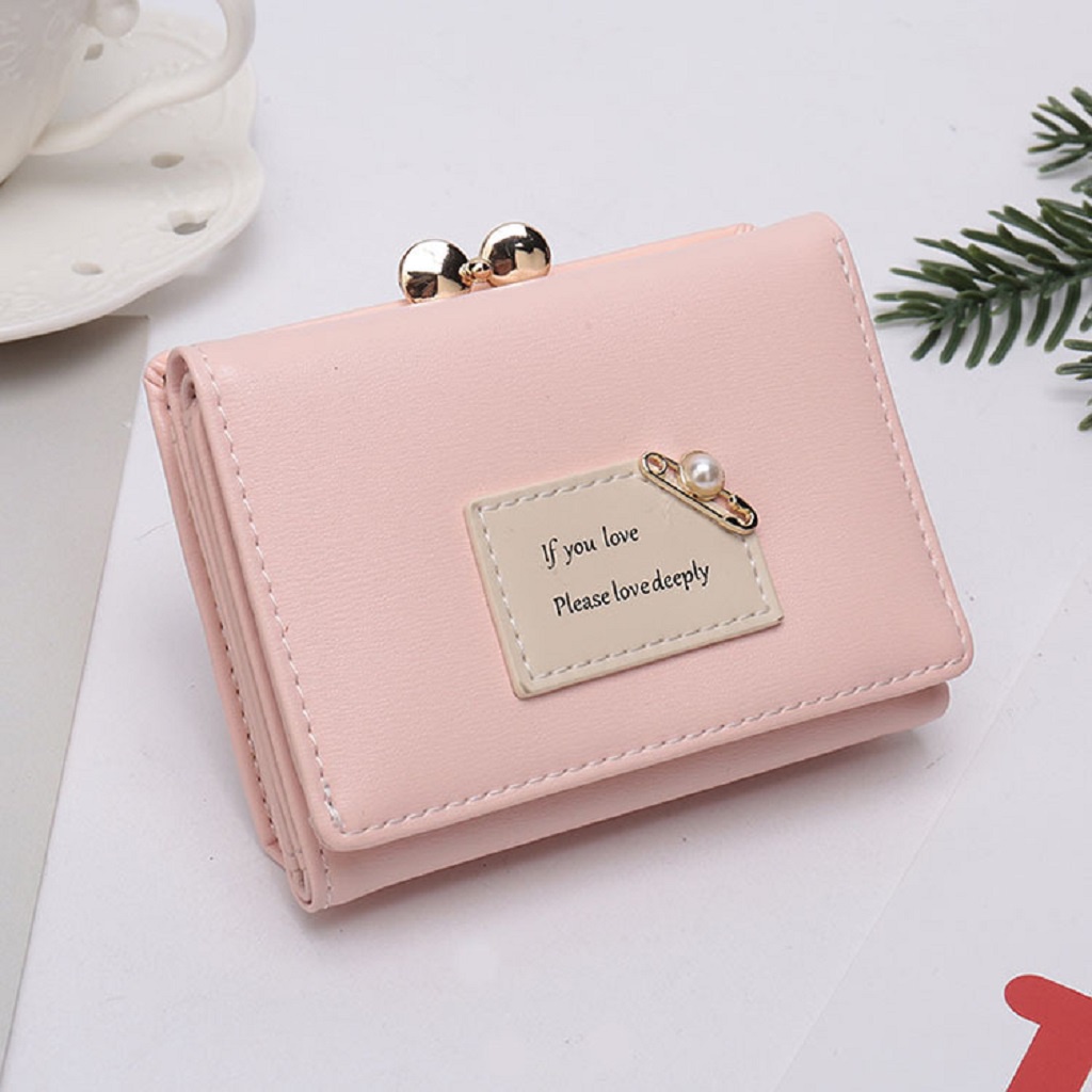 Ví Nữ Mini Cầm Tay Đẹp Hàng Hiệu Bóp Nữ Ngắn Da PU Thời Trang Cao Cấp Thiết Kế Dễ Thương Xinh Xắn Phong Cách Hàn Quốc CK