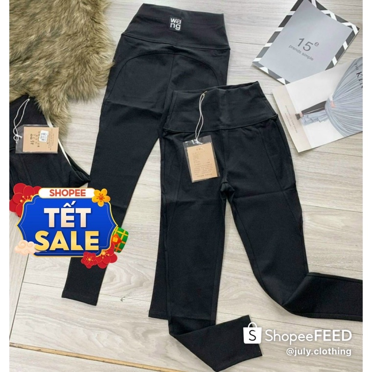 Quần Legging Wang Cạp Cao Nịt Eo Siêu Cấp Dày Dặn Co Giãn Đa Chiều Tốt nhà July