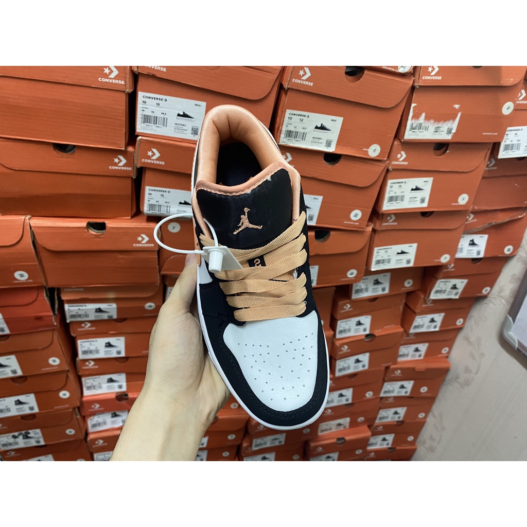 [FreeShip – ẢNH TỰ CHỤP] Giày thể thao Sneakers Jordan 1 Đen trắng kẻ hồng bản cao cấp | BigBuy360 - bigbuy360.vn