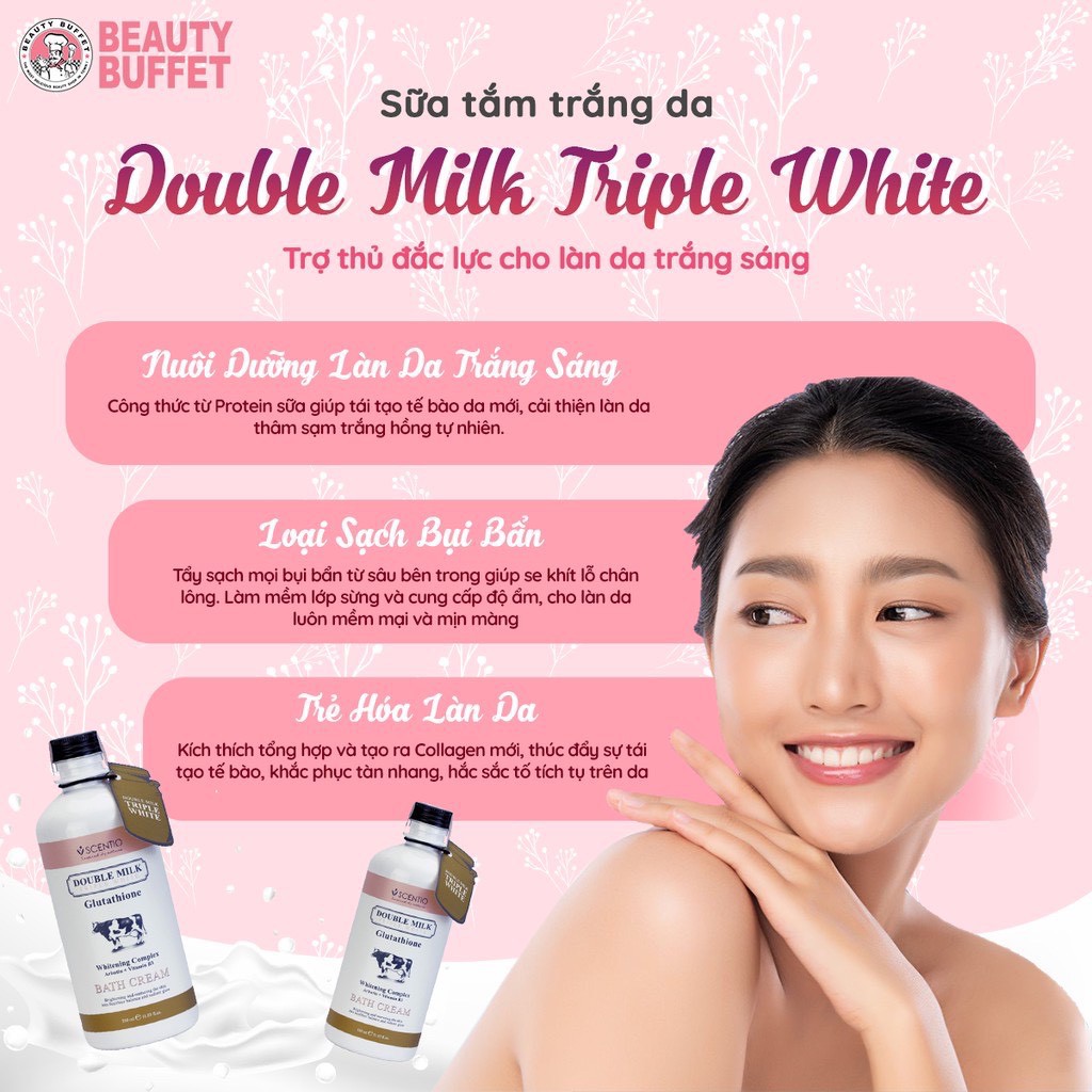 Sữa tắm trắng da Double Milk Triple White