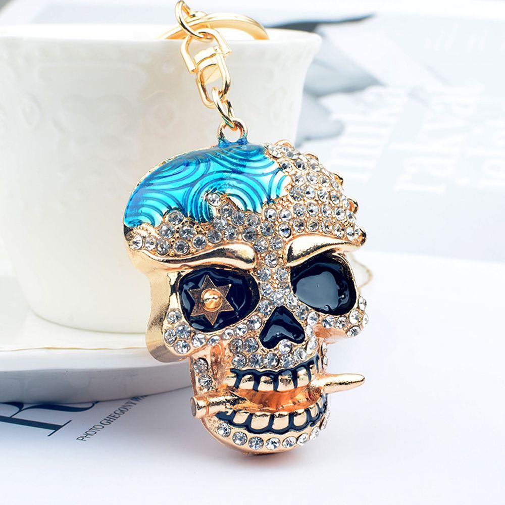 DARNELL Móc Khóa Hình Đầu Lâu Tráng Men Độc Đáo