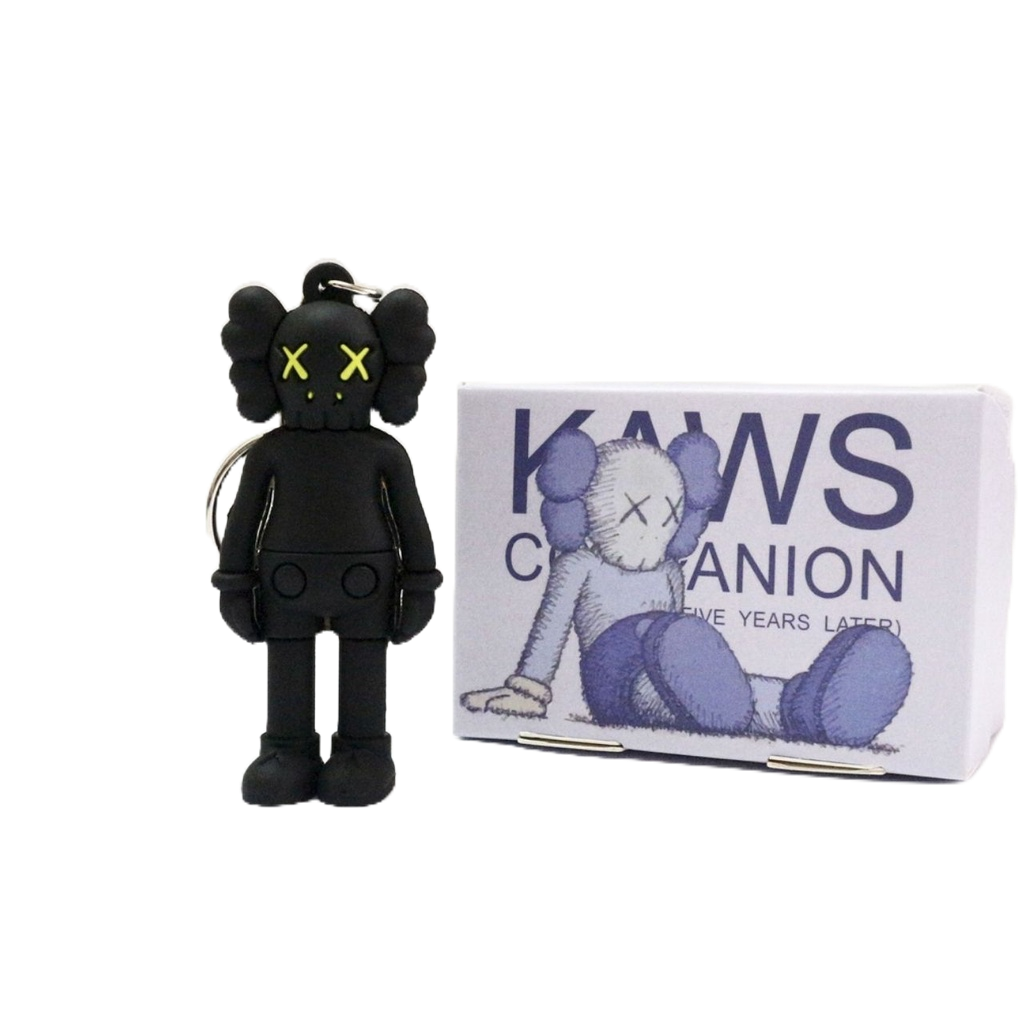 Móc khóa KAWS cute cao su silicon dẻo treo balo, túi xách, xe hơi kèm Hộp
