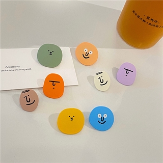 Bông Tai Hình Mặt Cười Nhiều Màu Sắc Dễ Thương Phong Cách Hàn Quốc