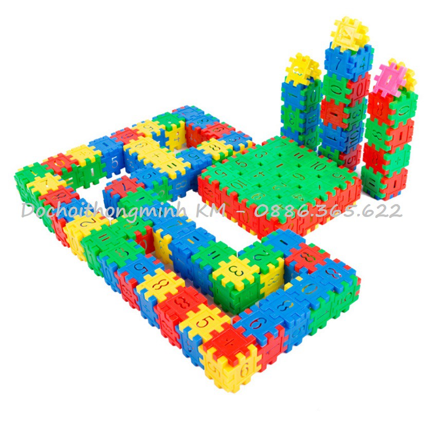 T38 - Túi Lego vuông kết hợp số, phép tính phía trong