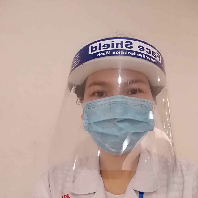 Tấm chắn giọt bắn Faceshield size người lớn - đeo vòng qua đầu tiện lợi