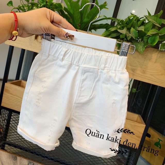 Quần kaki 2 màu đen trắng cho bé trai