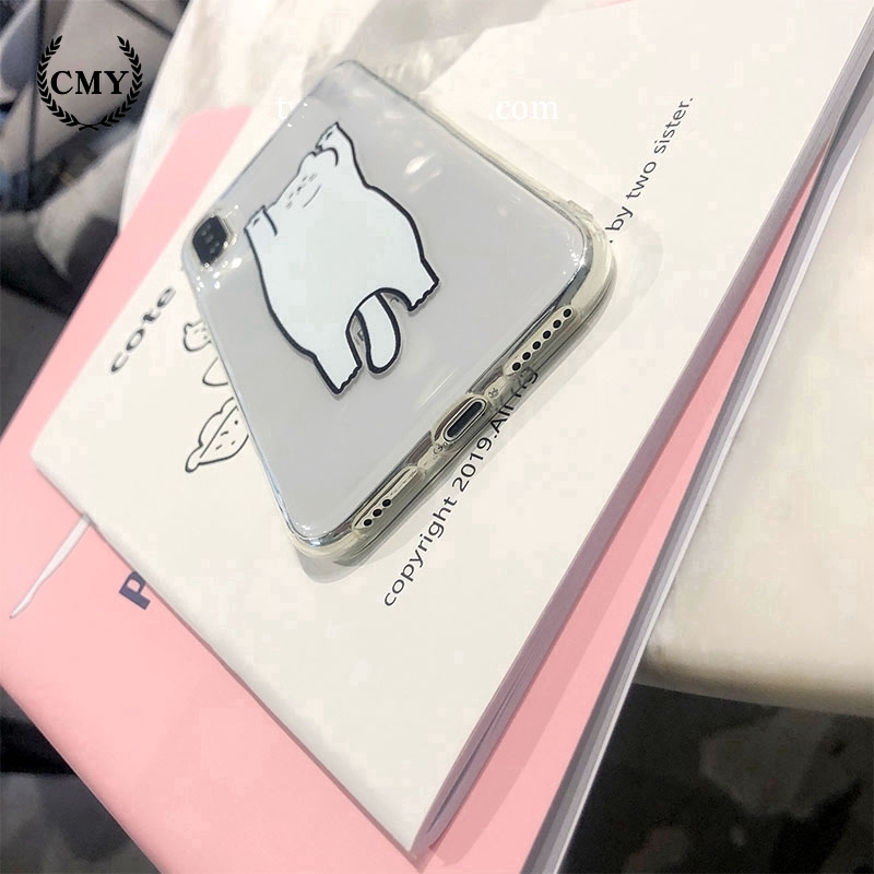 Ốp điện thoại trong suốt in hình mèo cho iPhone11/11Pro 11pro Max X XR XS XS MAX 78 plus SE | BigBuy360 - bigbuy360.vn