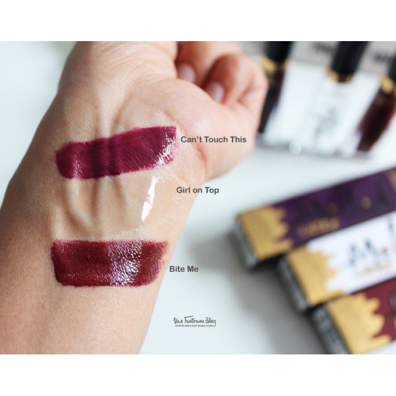 son kem Too Faced tông đỏ Nâu Can't Touch This