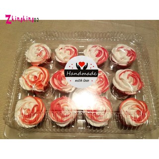 Bộ 500 nhãn dán trang trí hình tròn in dòng chữ Homemade with Love