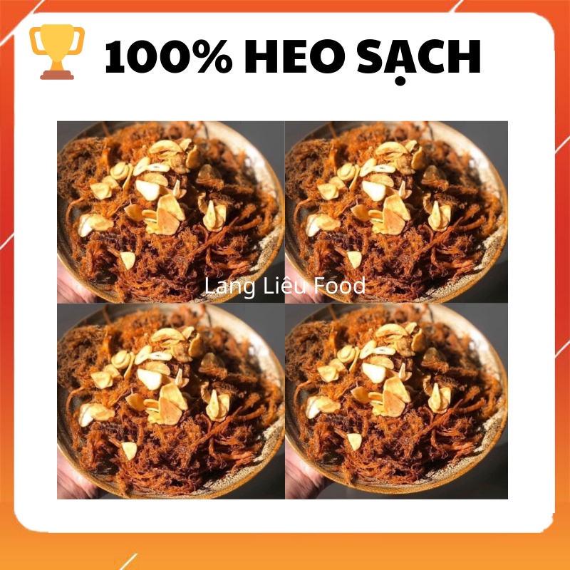 Heo Khô Cháy Tỏi Sạch 500g 👍 100% THỊT SẠCH 👍 Đồ Ăn Vặt Đảm Bảo VS ATTP