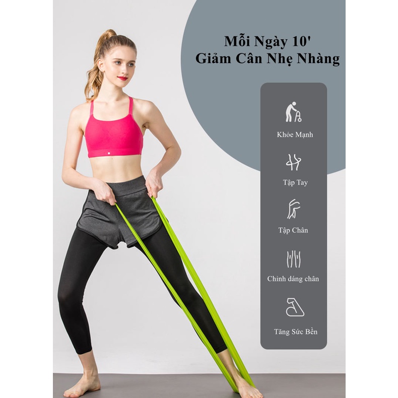 Dây cao su đàn hồi kháng lực bản thun tập gym yoga pilates thể lực 1.5 Thera band