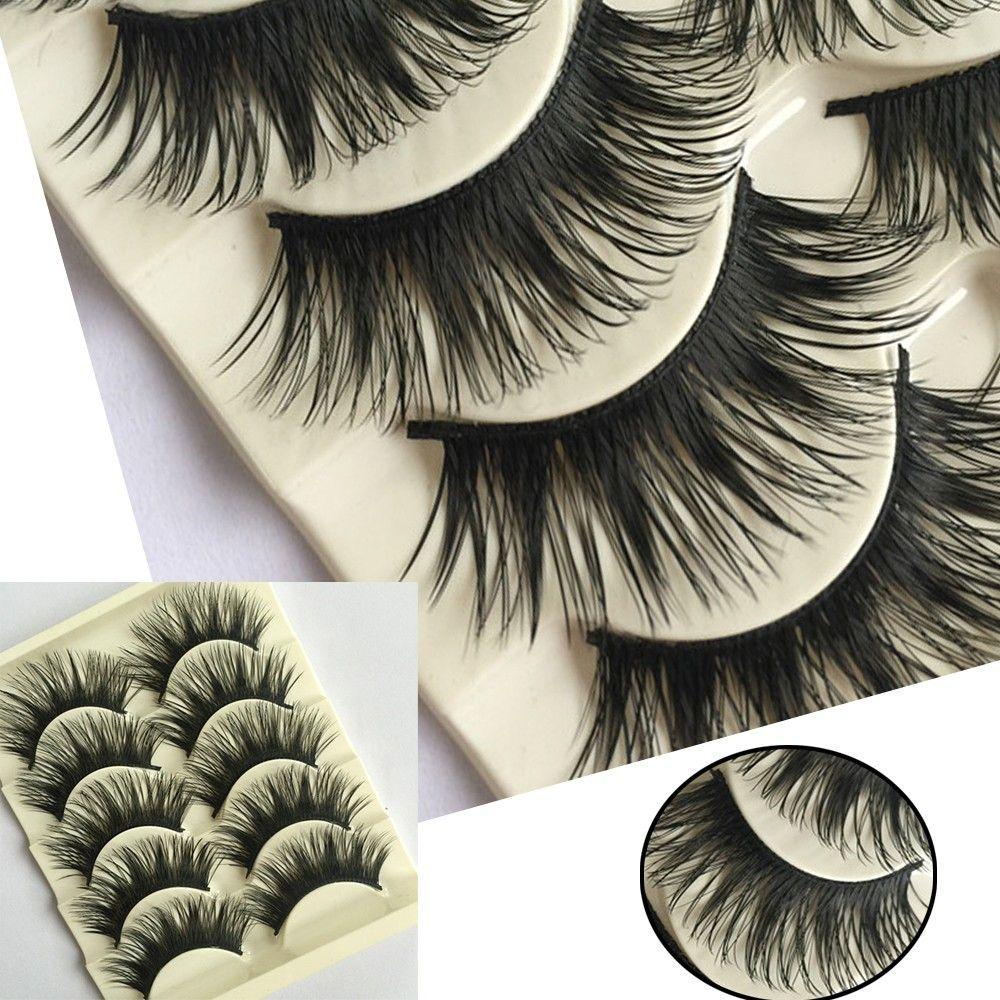 CACTU Set 5 Cặp Lông Mi Giả Dài Và Dày Trang Điểm Làm Đẹp