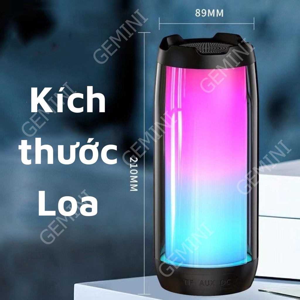 Loa Bluetooth không dây 5.0 Pulse 4 siêu bass đèn led theo nhạc âm thanh 9D thiết kế đẹp mắt Gemini Shop