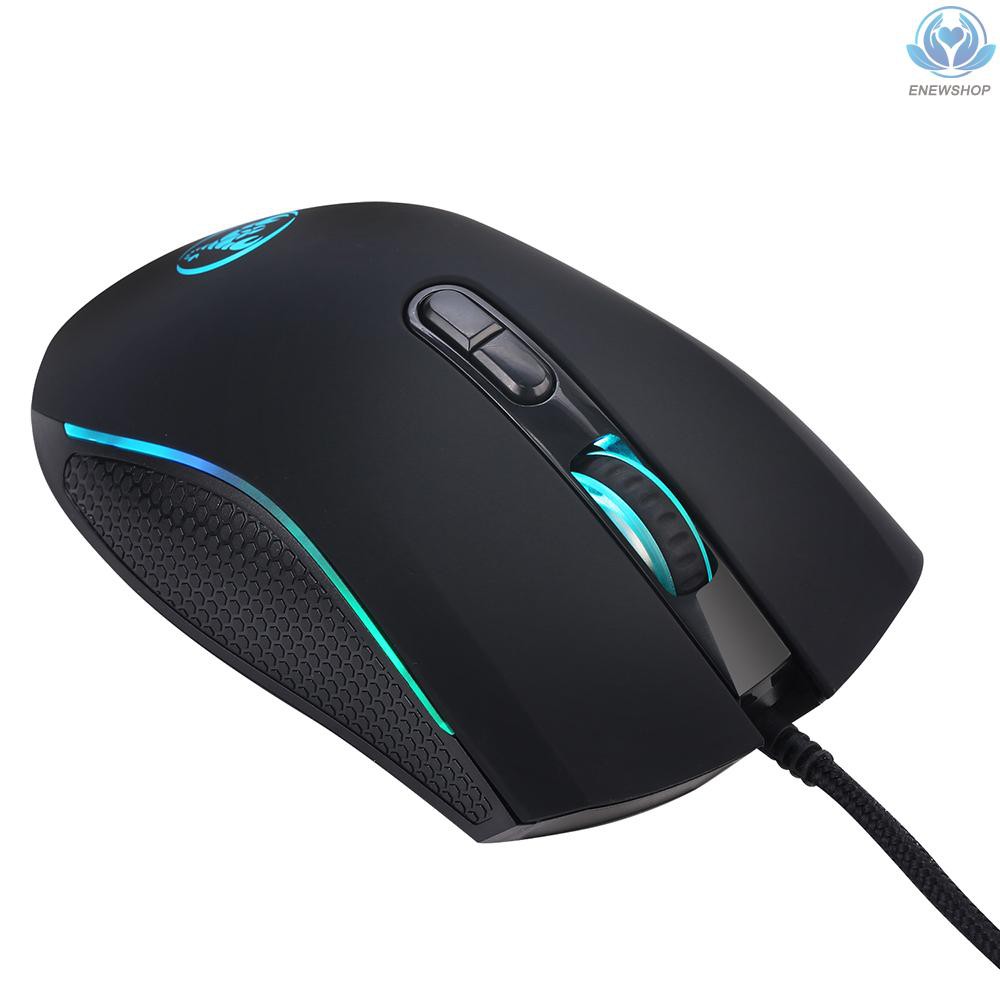 【enew】HXSJ A869 Wired Gaming Mouse 3200DPI 7 Buttons 7 Color LED Optical Computer Mouse Player Mice Gaming Mouse for Pro Gamer