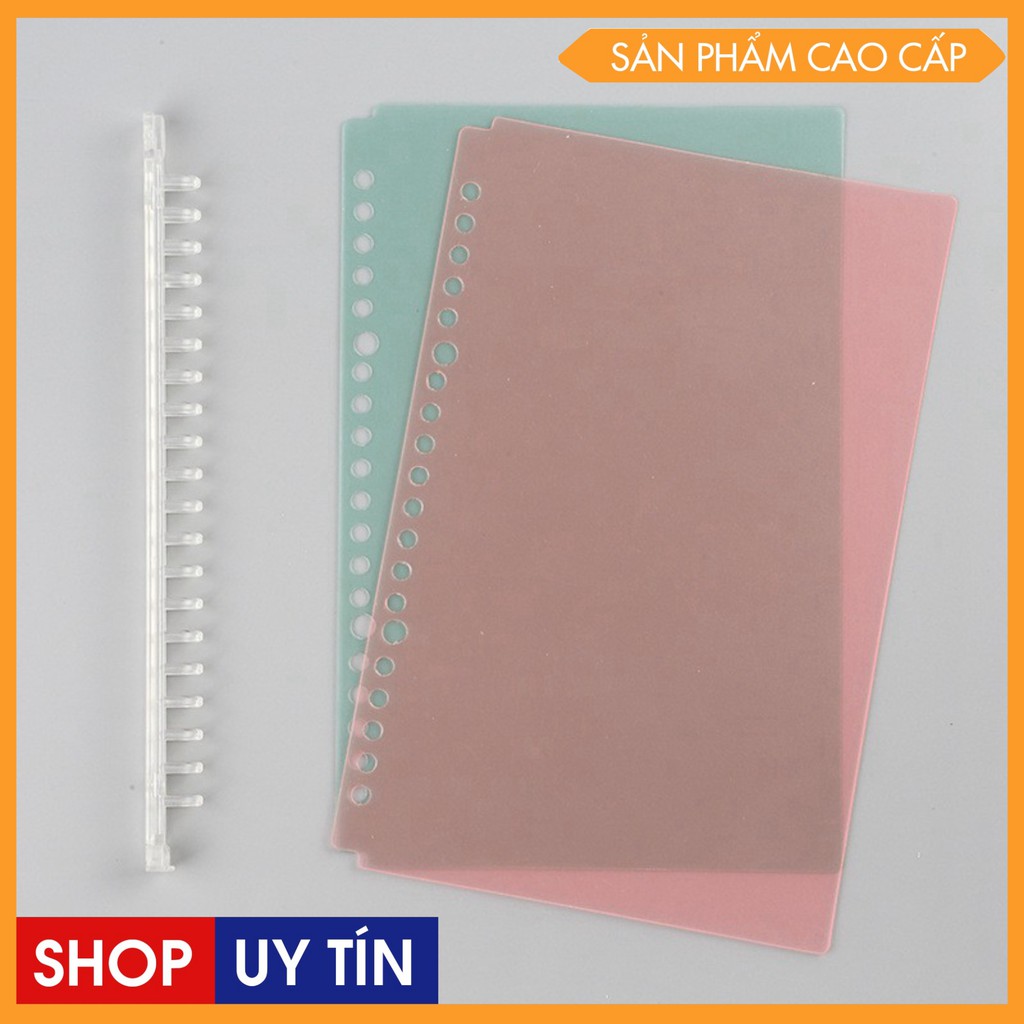 Set bìa nhựa A5 B5 Thanh còng nhựa 20, 26 lỗ phụ kiện làm sổ còng sổ planner