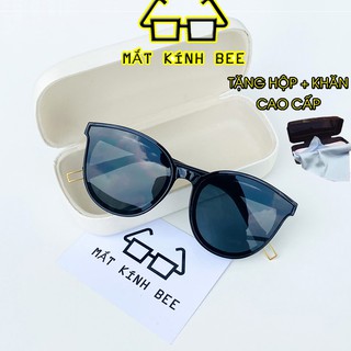 Kính mát nữ mắt mèo thời trang đuôi kim loại đẹp BEE133 tặng hộp + khăn