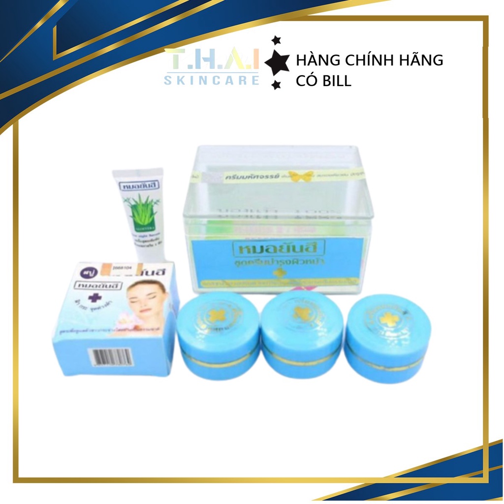 Bộ kem đánh bay mụn yan hee xanh dương Thái Lan