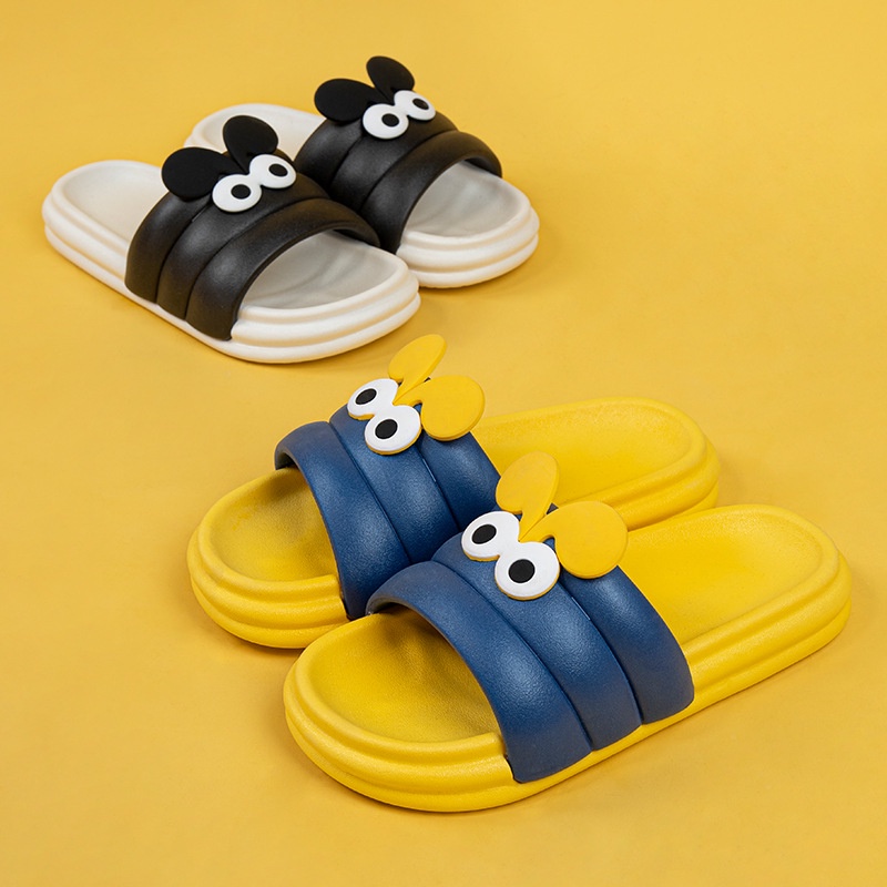 Dép PVC Đi Trong Nhà Chống Mài Mòn Hình Mắt Nhỏ Dễ Thương Cho Cặp Đôi