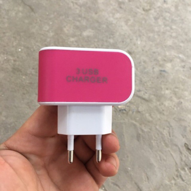 Củ sạc điện thoại ra 3 cổng 1 lúc