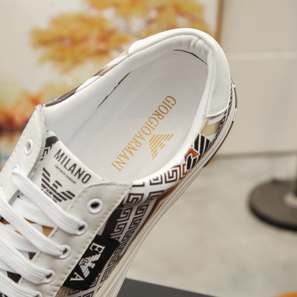 Giày sneakers nam da thật Armani thiết kế thu hút và ấn tượng, kiểu dáng phong cách, cá tính