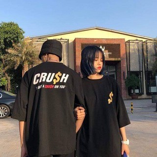 Áo thun thụng tay lỡ nam nữ Unisex in Chữ Crush