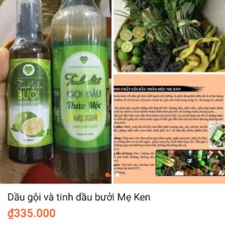 Combo Dầu gội và tinh dầu bưởi Mẹ Ken