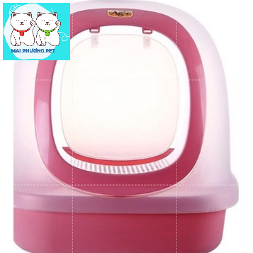 Nhà Đi Vệ Sinh Cho Mèo AG+ có nắp che xinh xắn với công nghệ xử lý kháng khuẩn tối ưu hóa giúp làm đẹp
