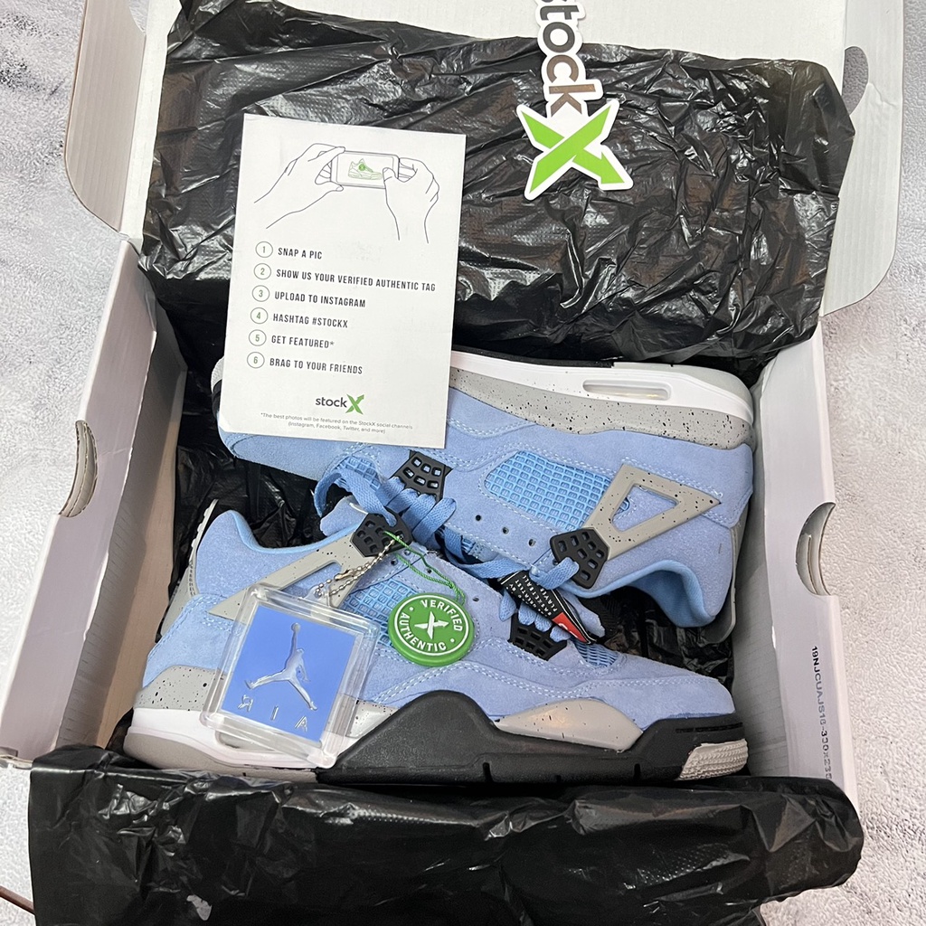 Giày Sneaker Jordan 4 Retro “University Blue” - Bản Tiêu Chuẩn