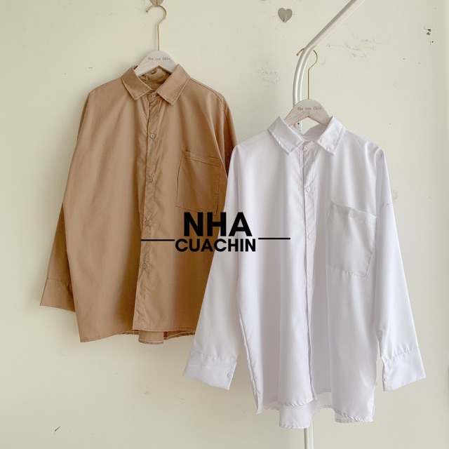 Áo sơ mi trắng oversize