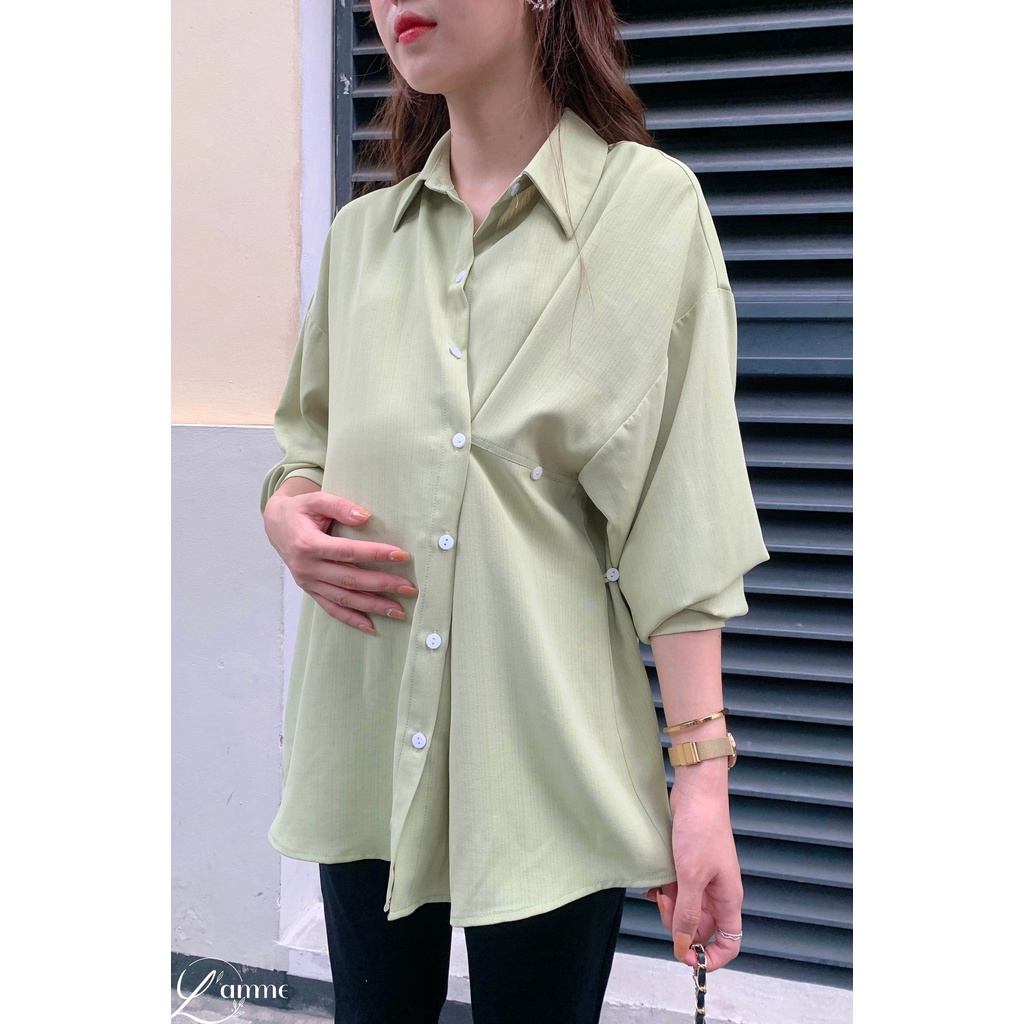 Áo sơ mi Hali Shirt basic công sở chất vải đũi xước, dễ mặc dễ mix đồ thiết kế bởi LAMME