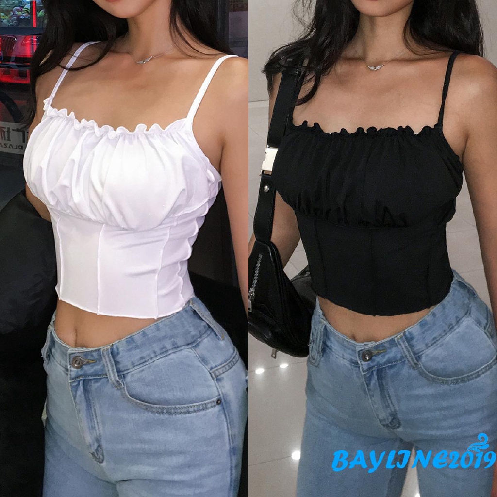 Áo croptop hai dây phong cách quyến rũ cho nữ