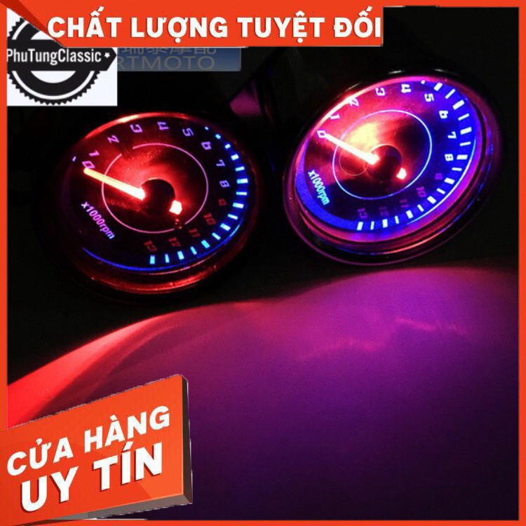 Đồng hồ báo tua máy Classic màu đen