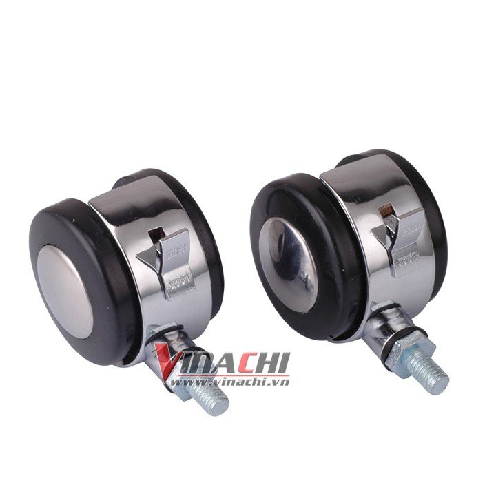 BÁNH XE LĂN INOX CHỐT VẶN KHÓA HÃM 38MM - 1 BÁNH