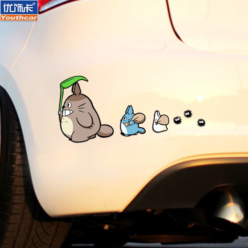 Miếng Dán Trang Trí Xe Hơi Hình totoro Phản Quang Chống Thấm Nước