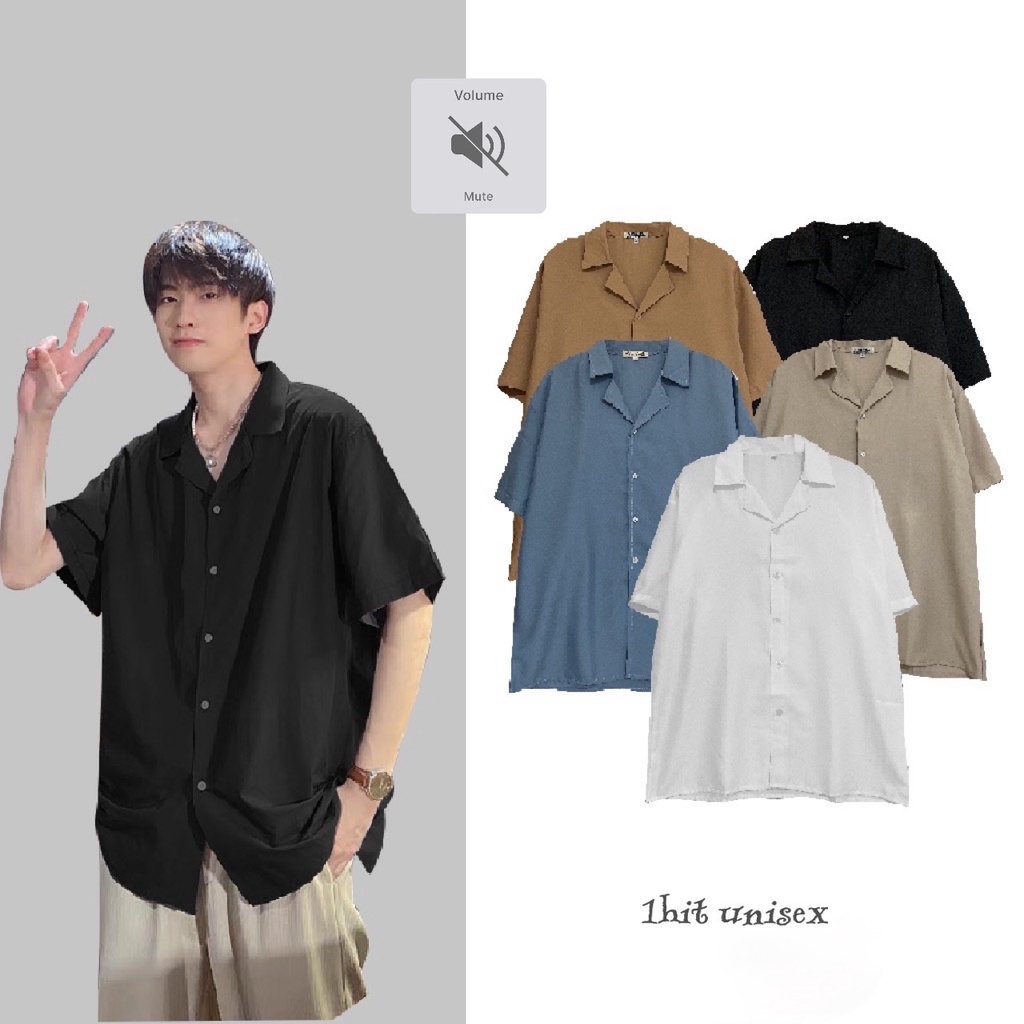 Áo sơ mi tay ngắn Cổ Vest 1hit_Unisex