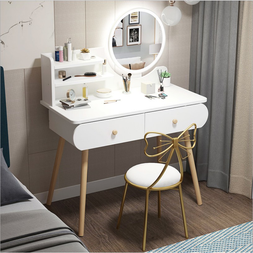 HÀNG VN - BÀN TRANG ĐIỂM RÁP SẴN PHONG CÁCH HIỆN ĐẠI (80*40*73cm)(chưa có ghế) | BigBuy360 - bigbuy360.vn