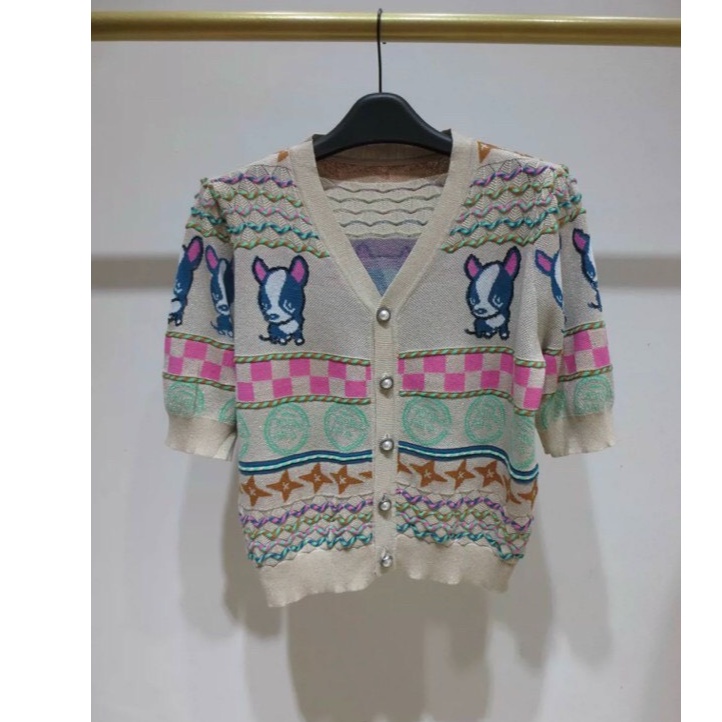 Áo Len Tay Lỡ Thêu Hình Cún Con_Xưởng May Quang Anh