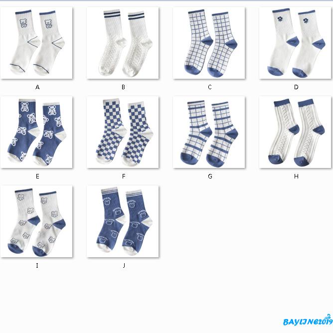 Vớ dệt kim thoáng khí chống trượt in họa tiết hoạt hình dễ thương cho nữ