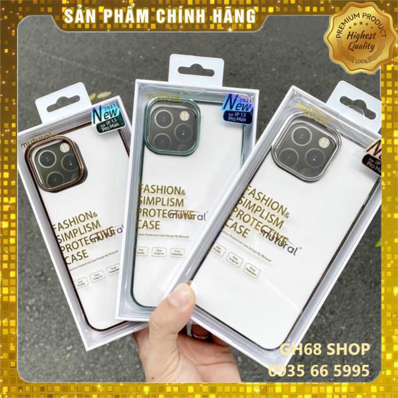 Ốp Lưng Trong Viền Màu MUTURAL Cực Đẹp Iphone 12 Pro Max/13/13 Pro/13 Pro Max Bảo Vệ Máy Khỏi Va Đập