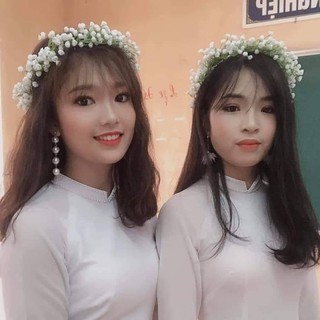 Vòng Hoa Đội Đầu Chụp Ảnh Kỷ Yếu, Khai Giảng /SIÊU RẺ/ Hình Shop Tự Chụp Hoa Dày Loại 1 Hàng Có Sẵn