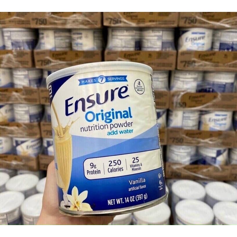 Sữa bột Ensure Original Nutrition Powder 397g cho trẻ em từ 4 tuổi trở lên và người ốm yếu của Mỹ