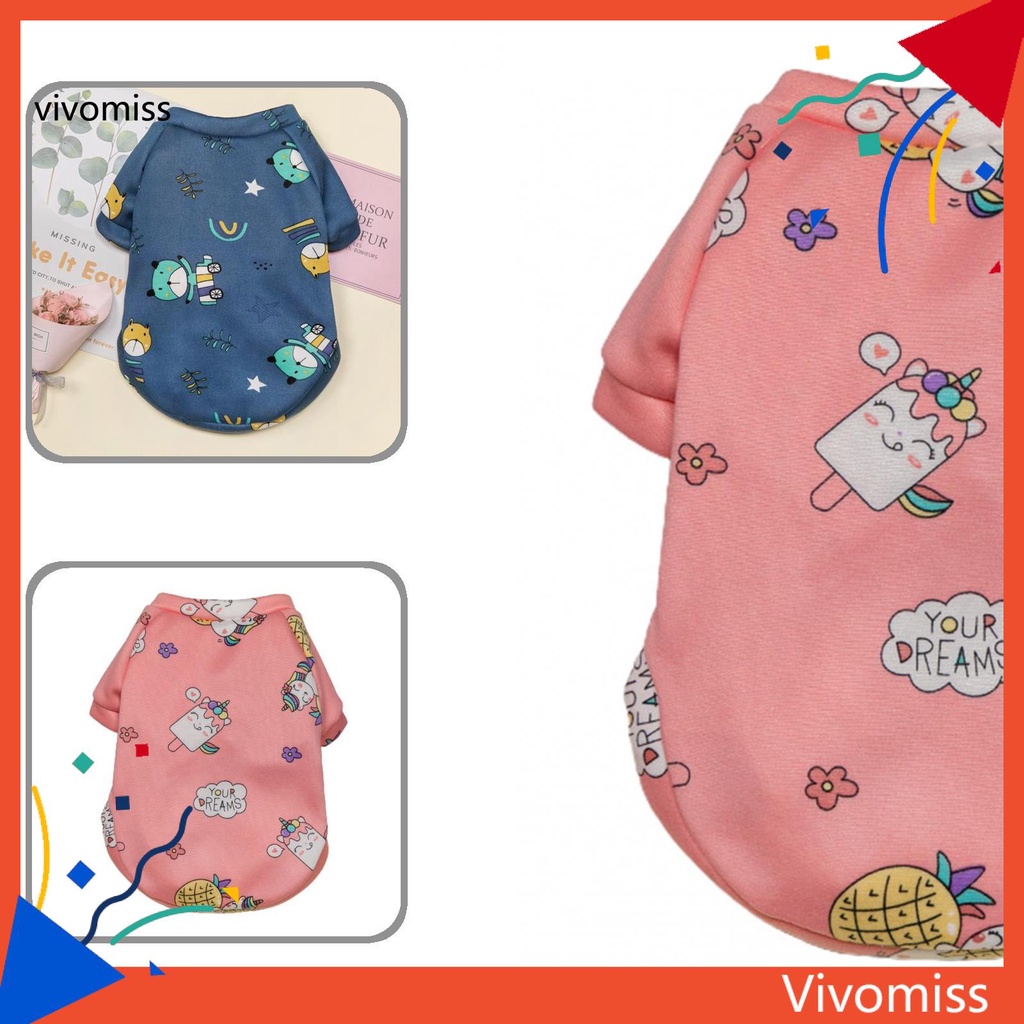 Áo Thun Ngắn Tay Mềm Mại Giữ Ấm In Họa Tiết Cún Cưng Dễ Thương