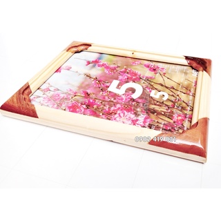 Khung Hình 20 x 25cm ( Khung ảnh gỗ thông ghép góc cánh dơi )